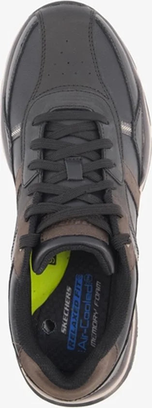 Skechers Romago Elmen leren heren sneakers - Zwart - Extra comfort - Memory Foam - Maat 41
