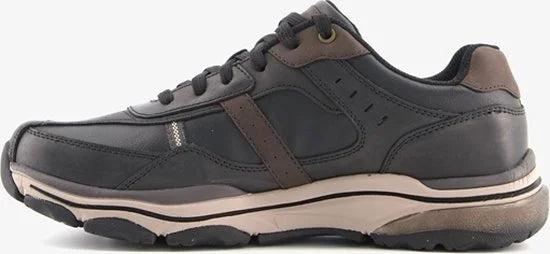 Skechers Romago Elmen leren heren sneakers - Zwart - Extra comfort - Memory Foam - Maat 41