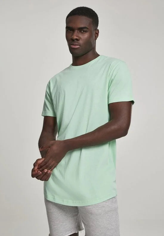 Urban Classics - Shaped Long Heren T-shirt - S - Groen