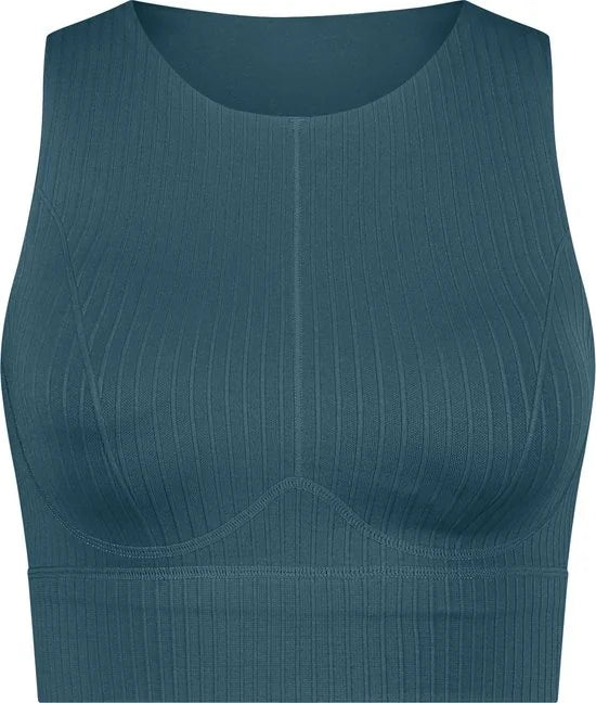 Hunkemöller Dames - Sport collectie - HKMX naadloze Sport bh Level 2 - Groen - maat S