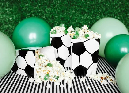 PARTYDECO - 6 Voetbal popcorndozen