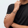Lucardi Heren Armband gourmet mat - Staal - Armband - Cadeau - 21 cm - Zilverkleurig
