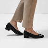 Hassia Dames Pumps / Damesschoenen - Suède - Geen hoogte 2 cm cm - 302627 - Zwart - Maat 41/41+