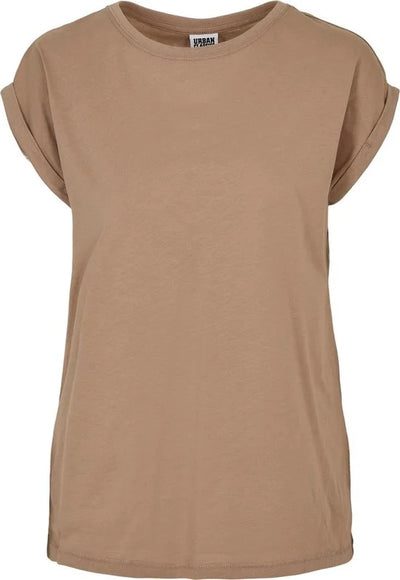 Urban Classics - Extended Shoulder Dames T-shirt - M - Creme