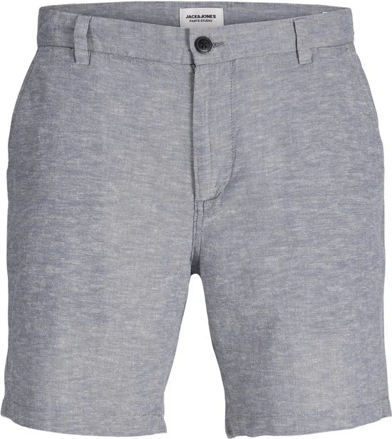 JACK & JONES Ace Summer Linen Blend Short regular fit - heren shorts - licht denim melange - Maat: XL