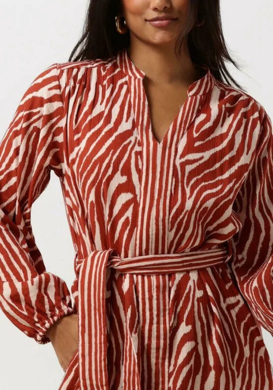 STELLA FOREST E24ro053 Jurken Dames - Kleedje - Rok - Jurk - Brique - Maat 36