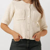 My Essential Wardrobe Carrymw Knit Cardigan Truien & vesten Dames - Sweater - Hoodie - Vest- Wit - Maat L
