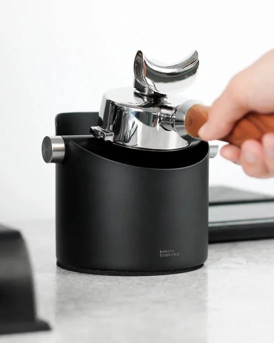 Uitklopbak RVS - 14cm, Zwart – RVS - Knockbox - Afklopbak Koffie – Afklopbak – Espressomachine - Barista Essentials