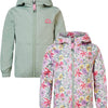 Noppies Girls Jacket Ellisville reversible all over print Meisjes Jas - Whitecap Gray - Maat 104