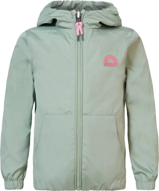 Noppies Girls Jacket Ellisville reversible all over print Meisjes Jas - Whitecap Gray - Maat 104