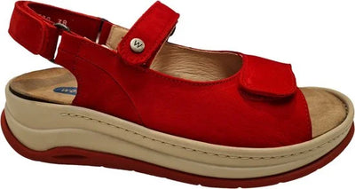 Wolky Sandalen Adura rood nubuck