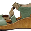Wolky Sandalen La Jolla olijfgroen leer
