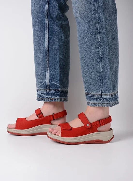 Wolky Sandalen Adura rood nubuck