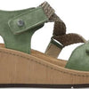 Wolky Sandalen La Jolla olijfgroen leer