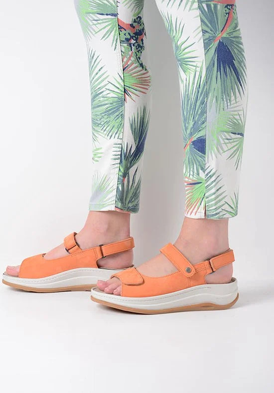 Wolky Sandalen Adura oranje nubuck