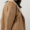 Scotch & Soda Faux Shearling Jacket With Shawl Collar Jassen - Camel