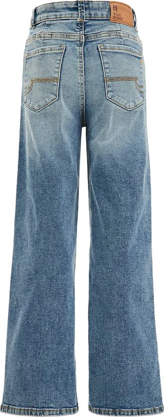 WE Fashion Meisjes wide leg jeans met stretch