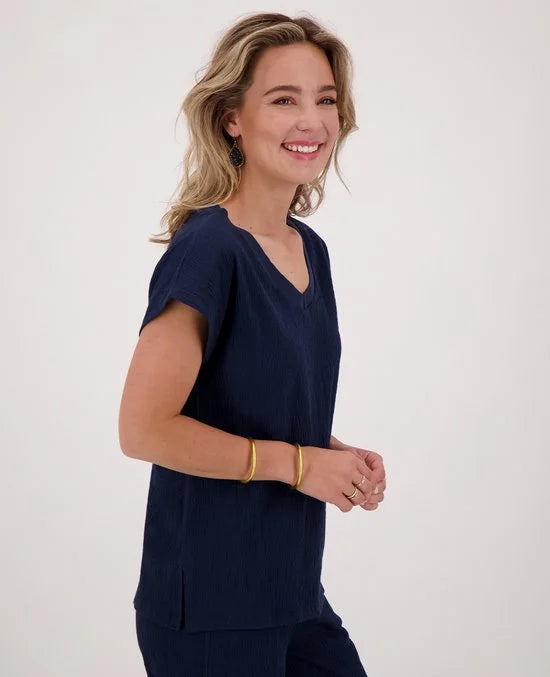 Top Blauw van Je m'appelle - Dames - Maat XXL