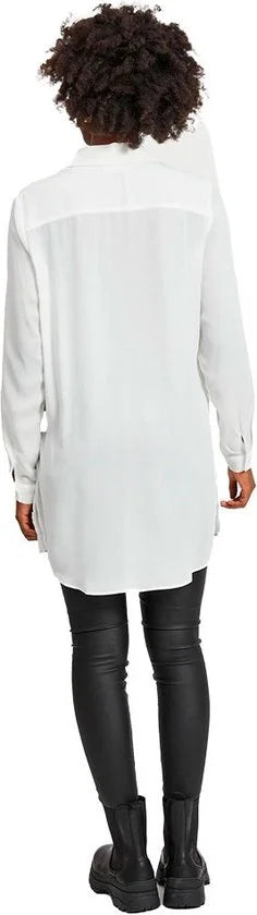 VILA VILUCY BUTTON LS TUNIC Dames T-shirt - Maat 44