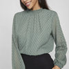 VILA - VIMICHELLE L/S HIGH NECK TOP/RP4/KA - Dames - Blouses