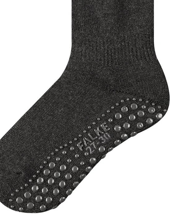 FALKE Catspads antislip noppen katoen merinowol huissokken kinderen grijs - Maat 39-42