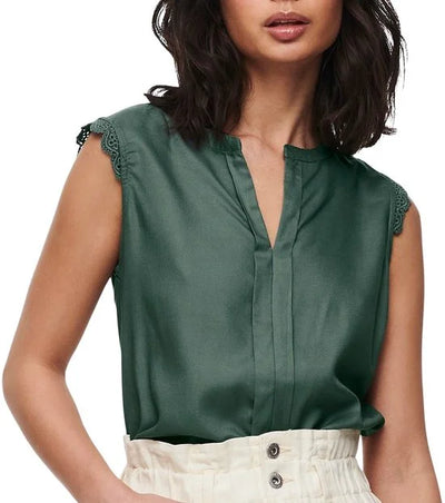 ONLY ONLKIMMI S/L TOP WVN NOOS Dames Tanktop - Maat 40