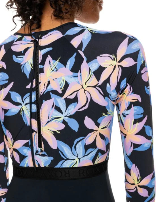 Roxy Dames Active Back Zip Onesie Surfpak - Anthracite