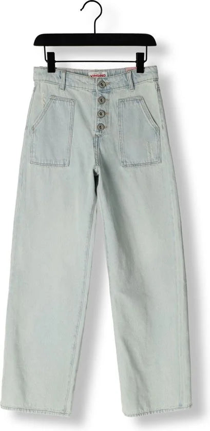 Vingino Jeans Cassie Pocket Meisjes Jeans - Light Vintage - Maat 152