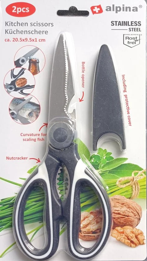RVS Keukenschaar - Multi-functioneel - 3 in 1 schaar