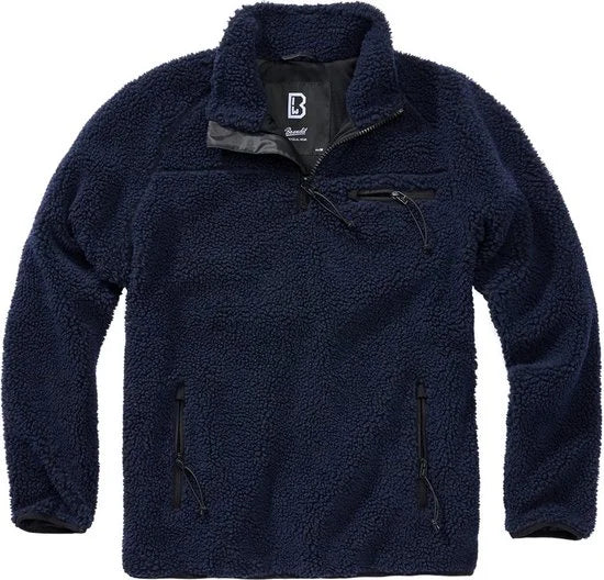 Brandit - Teddyfleece Troyer Sweater/trui - XL - Blauw