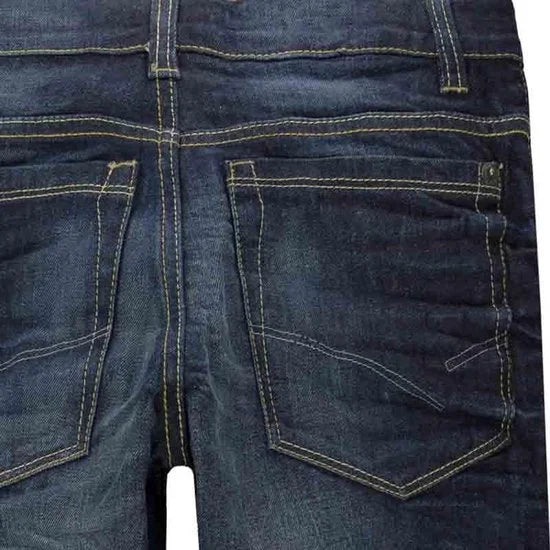 LEMMI - Donkerblauwe elastische jeans met slanke pijp