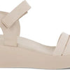 Ecco Flowt Wedge LX sandalen met sleehak beige - Maat 38