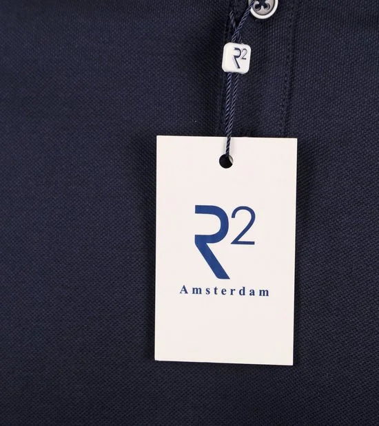 R2 Amsterdam Polo Navy - Maat M - Heren