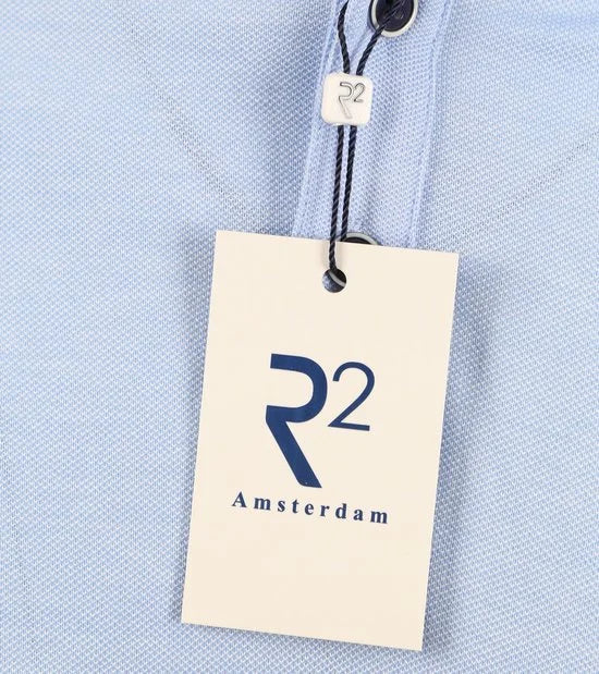 R2 Amsterdam Polo Lichtblauw - Maat M - Heren