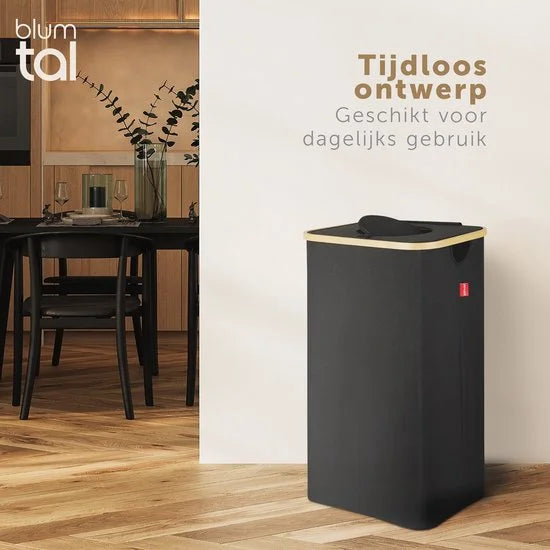 Afvalscheiding - Recycle afvalbak - 100L - Statiegeld container - Lege Flessen - Zwart