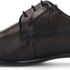 Manfield - Heren - Zwarte leren veterschoenen - Maat 40