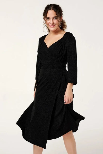 MS Mode Jurk Midi jurk met glitters