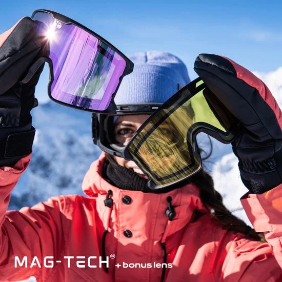 MowMow L/XL - LOCAL Heren Skibril + BONUS lens - Magnetisch - UV400