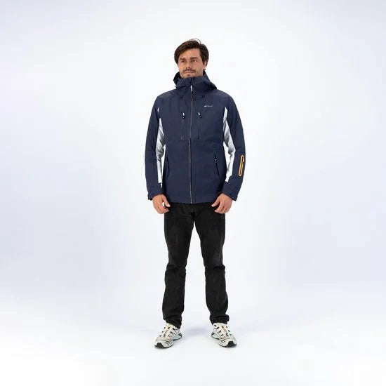 Cortazu Mountain Hard Shell Jas  Limited Edition Donker Blauw | Men warme outdoor jas waterdicht & winddicht met capuchon