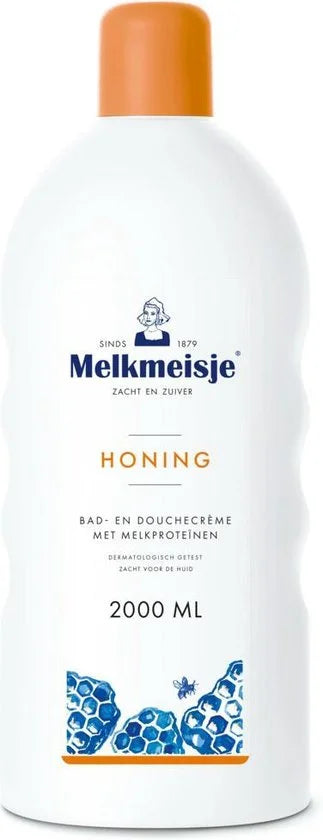 Melkmeisje Honing - 1000 ml - Bad- & Doucheschuim