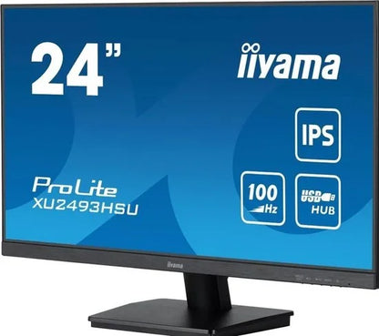 iiyama ProLite XU2493HSU-B6 - 24 Inch - IPS - Full HD - USB-Hub