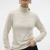 Vero Moda Trui Vmiris Ls Rollneck Pullover Ga Noos 10320450 Birch/w Melange Dames Maat - S