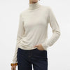 Vero Moda Trui Vmiris Ls Rollneck Pullover Ga Noos 10320450 Birch/w Melange Dames Maat - S