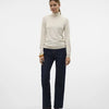 Vero Moda Trui Vmiris Ls Rollneck Pullover Ga Noos 10320450 Birch/w Melange Dames Maat - S