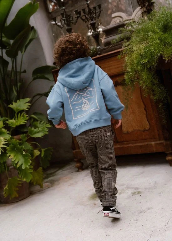 DAILY7 Hoodie Daily7 Adventures Truien & Vesten Jongens - Sweater - Hoodie - Vest- Blauw - Maat 110