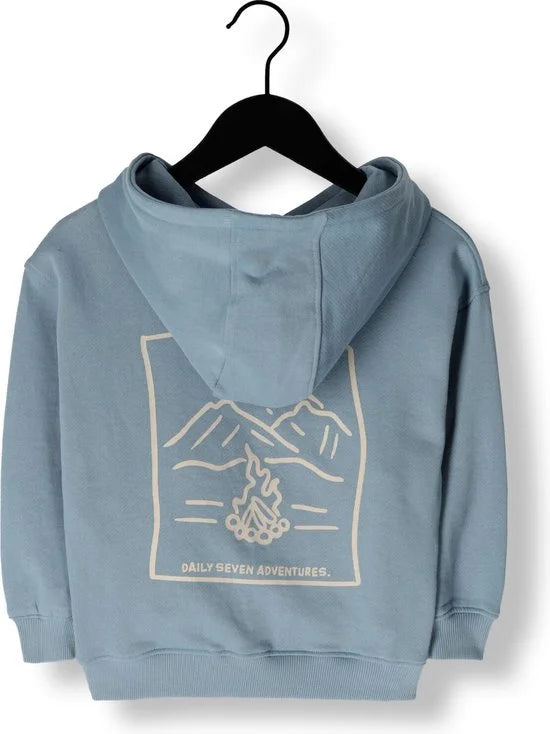 DAILY7 Hoodie Daily7 Adventures Truien & Vesten Jongens - Sweater - Hoodie - Vest- Blauw - Maat 110