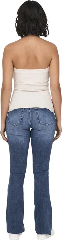 Only Dames Jeans Broeken ONLBLUSH MID FLARED TAI305 flared Fit Blauw Volwassenen