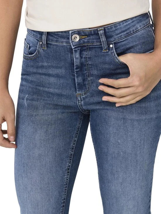 Only Dames Jeans Broeken ONLBLUSH MID FLARED TAI305 flared Fit Blauw Volwassenen