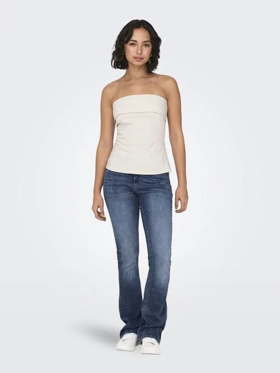 Only Dames Jeans Broeken ONLBLUSH MID FLARED TAI305 flared Fit Blauw Volwassenen