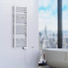 EISL Designradiator Handdoekradiator Elektrisch 120 x 50 cm met Timer, Wit